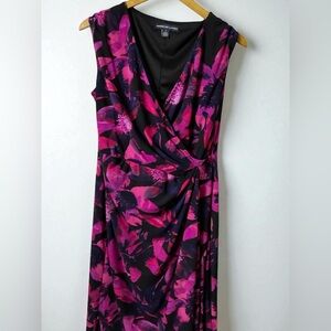 American Living Pink and Black Midi Dress